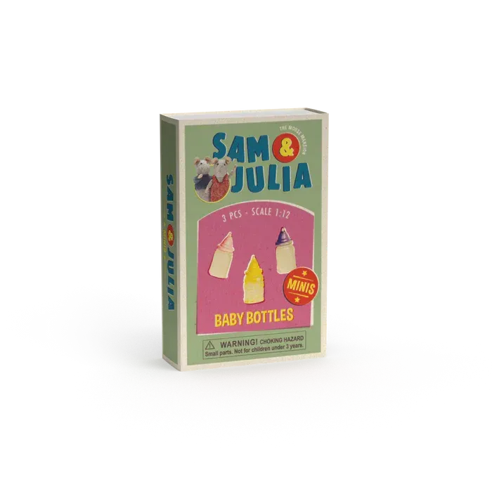 Mini boîte d'allumettes - biberons - Sam et Julia