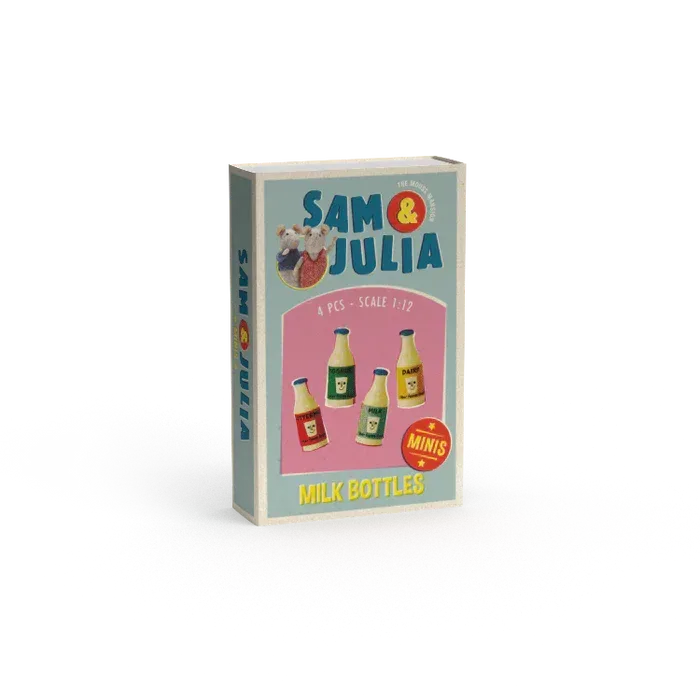 Mini boîte d'allumettes - bouteilles de lait - Sam et Julia