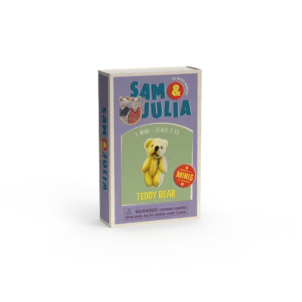 Mini boîte d'allumettes - ours en peluche - Sam et Julia