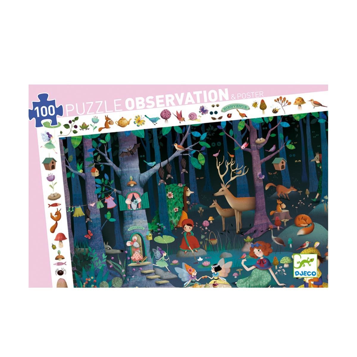 Puzzle d'observation 100pcs "la forêt enchantée"  - Djeco