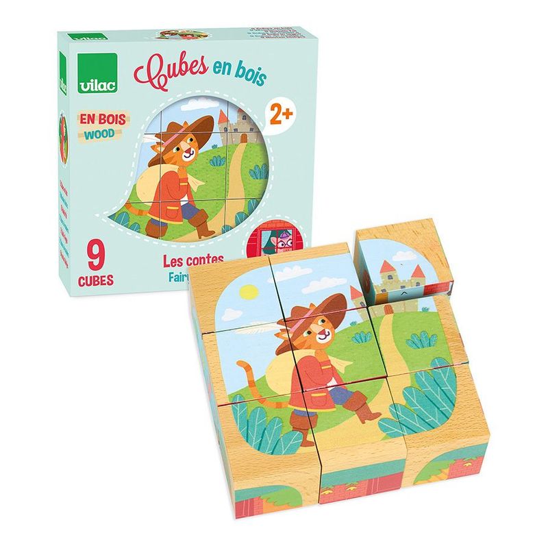 Cubes en bois "les contes" - Vilac