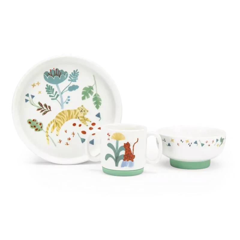 Set de vaisselle porcelaine "La forêt de Mawa" - Moulin roty