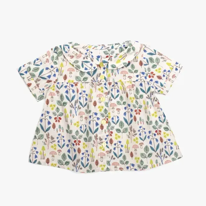 Fanchon chemise manche courte 12 mois " Pomme des bois" - Moulin Roty