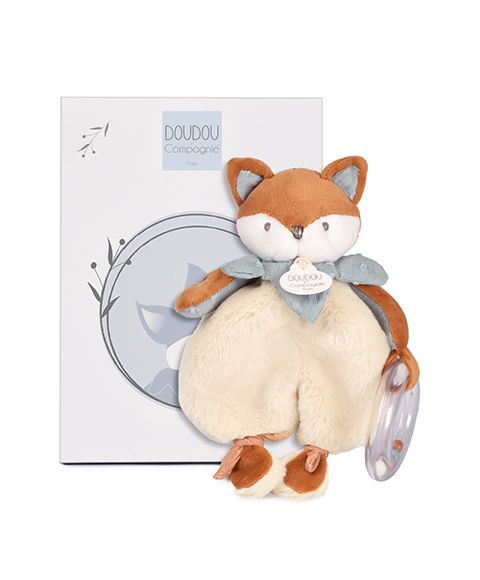 Timo doudou avec hochet - Doudou et Cie Timo doudou avec hochet - Doudou et Cie