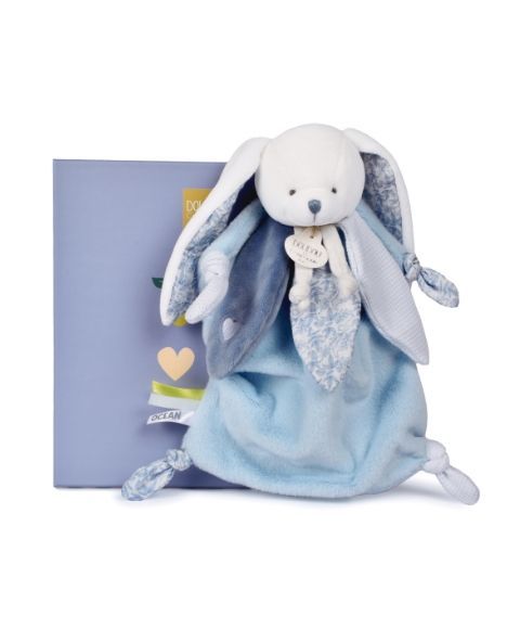 Doudou lapin coeur océan - Doudou et Cie
