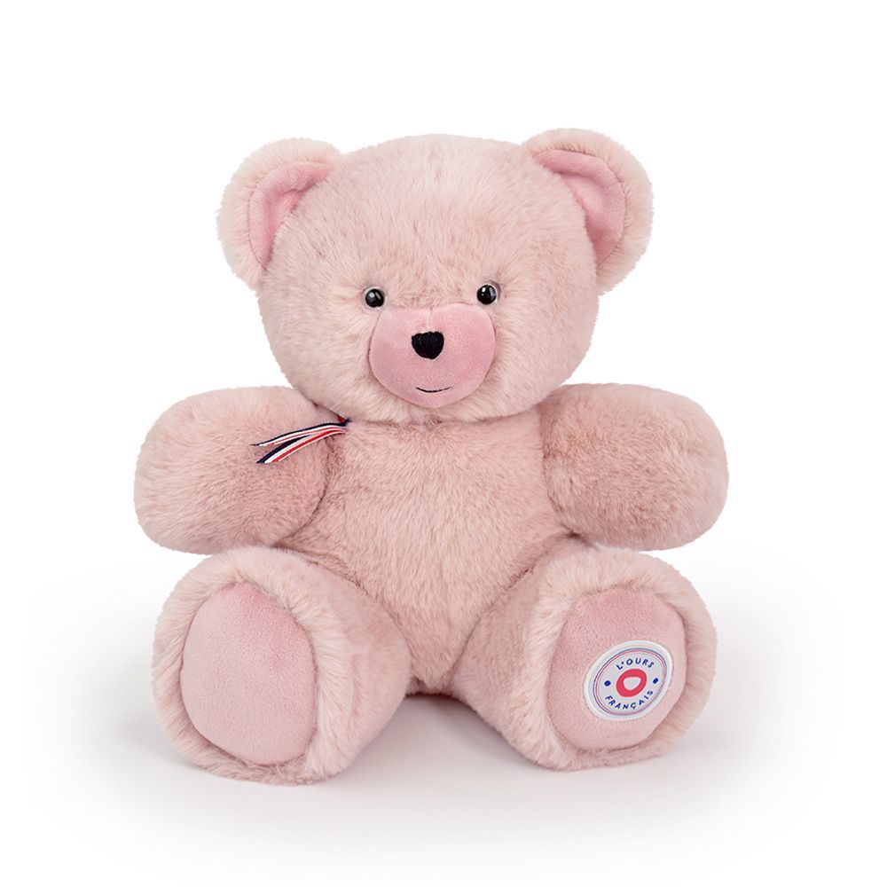 Ours rose pastel articulé 35cm - L'ours français Ours rose pastel articulé 35cm - L'ours français