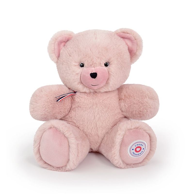 Ours rose pastel articulé 35cm - L'ours français