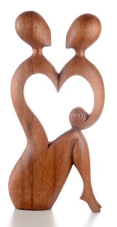 Liebespaar Figur Feng Shui Herz 30 cm