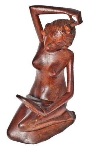 Figur abstrakte Frau Feng Shui mit Spiegel, 30 cm