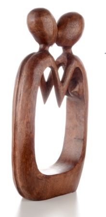 Liebespaar Figur Feng Shui Yoga Paar, 30 cm