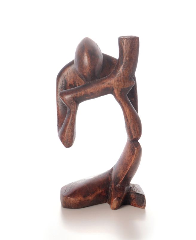 Figur afrikanischer Deko Musikant abstrakt, 15 cm