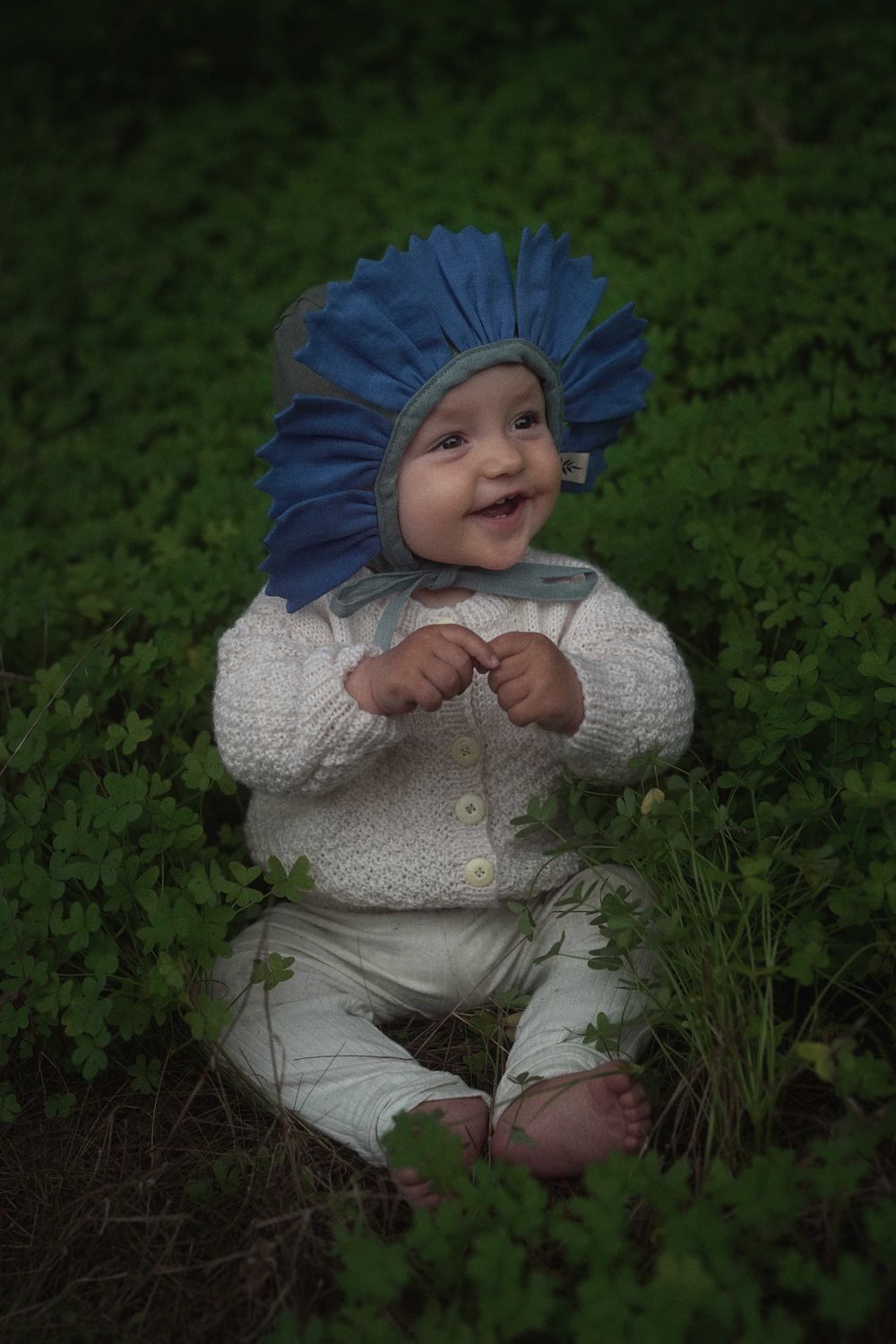 LINEN BONNET ' CORNFLOWER '