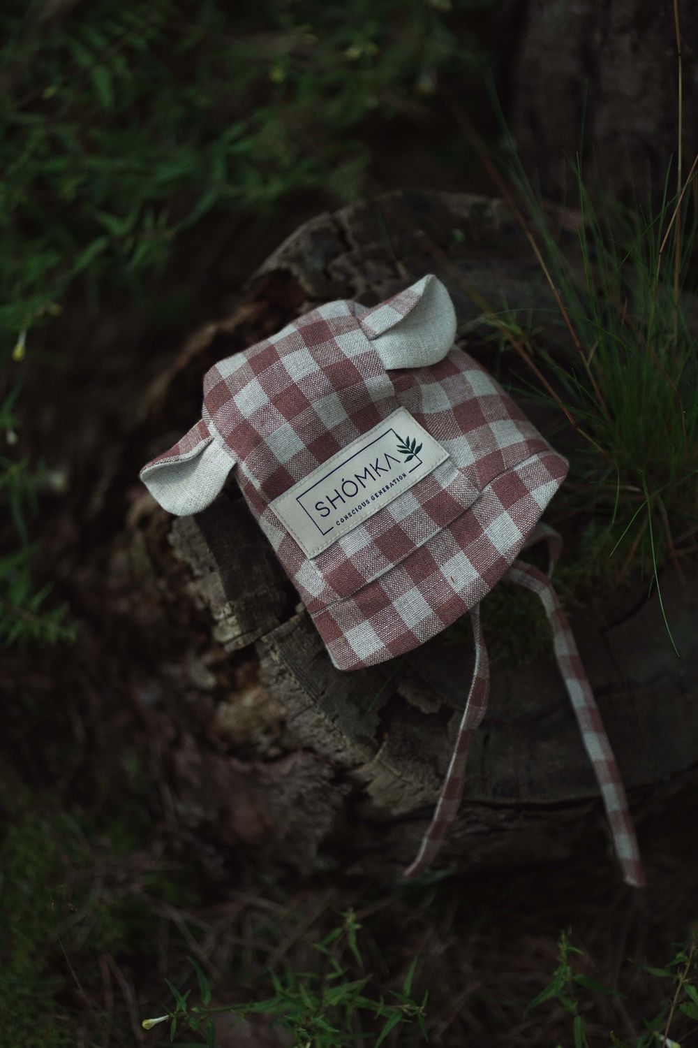 LINEN BONNET ' BEAR '