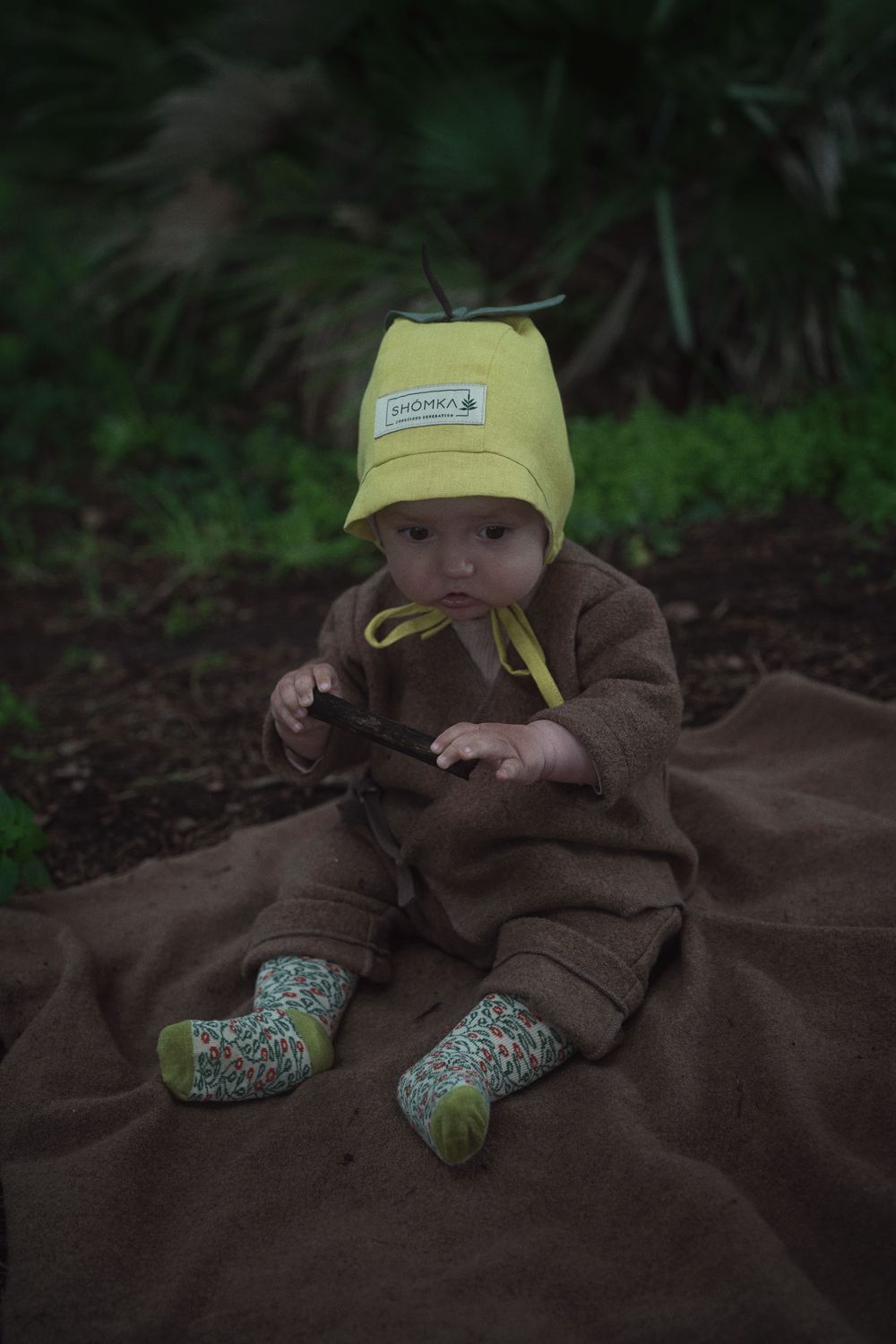 LINEN BONNET ' LEMON '