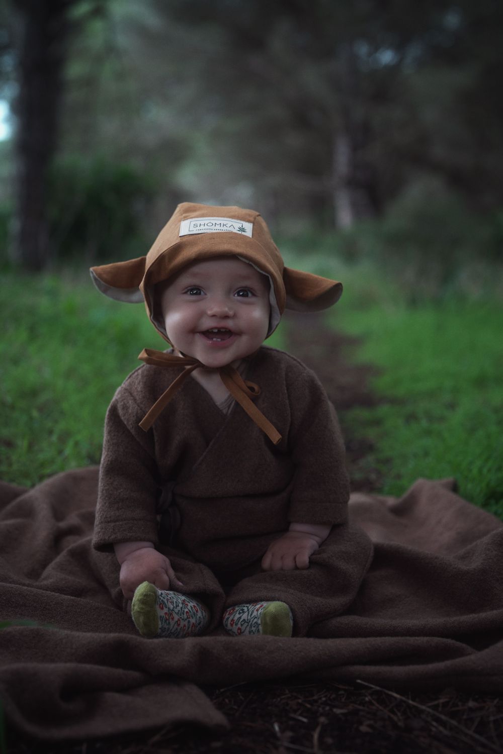 LINEN BONNET ' SHEEP '