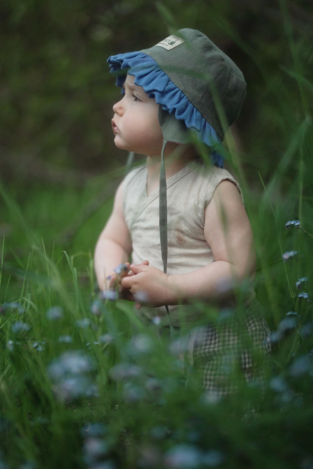 LINEN HAT ' CORNFLOWER '