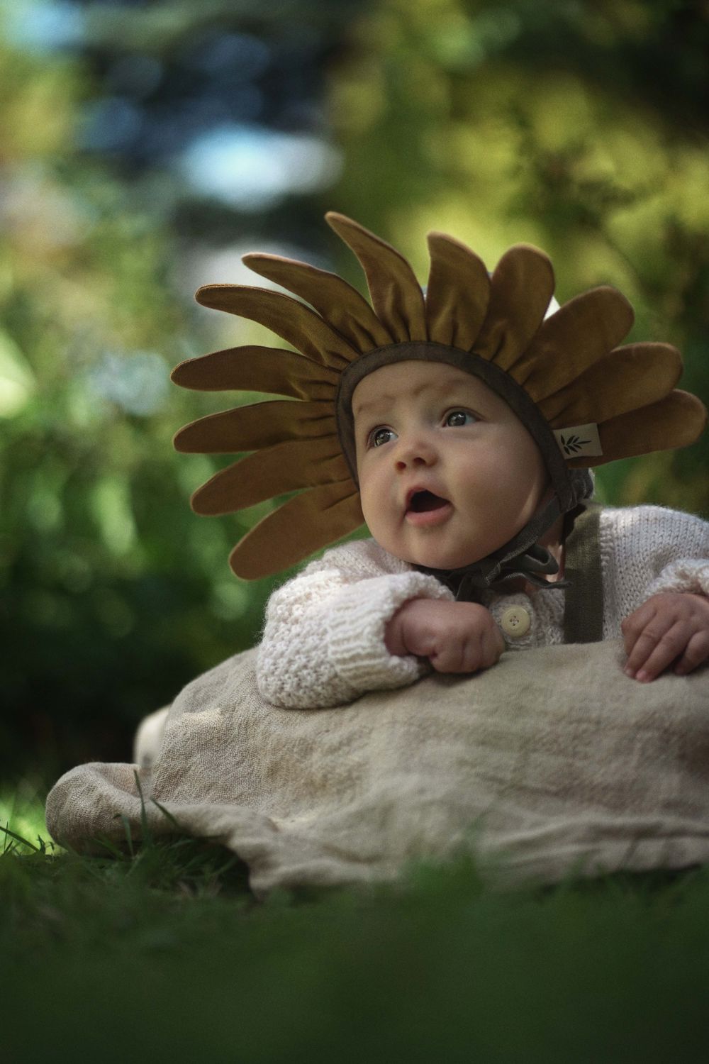 LINEN BONNET ' SUNFLOWER '