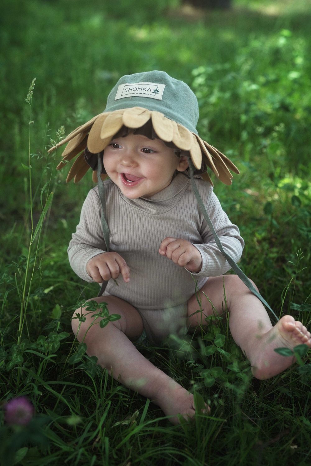 LINEN HAT ' SUNFLOWER '