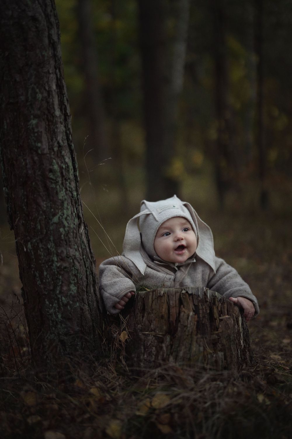 MERINO WOOL  BONNET 'NEWBORN'