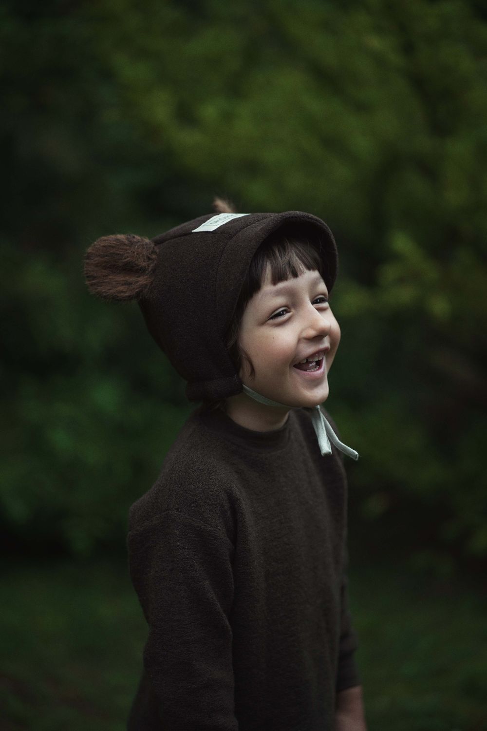 WOOL BONNET 'BEAR'