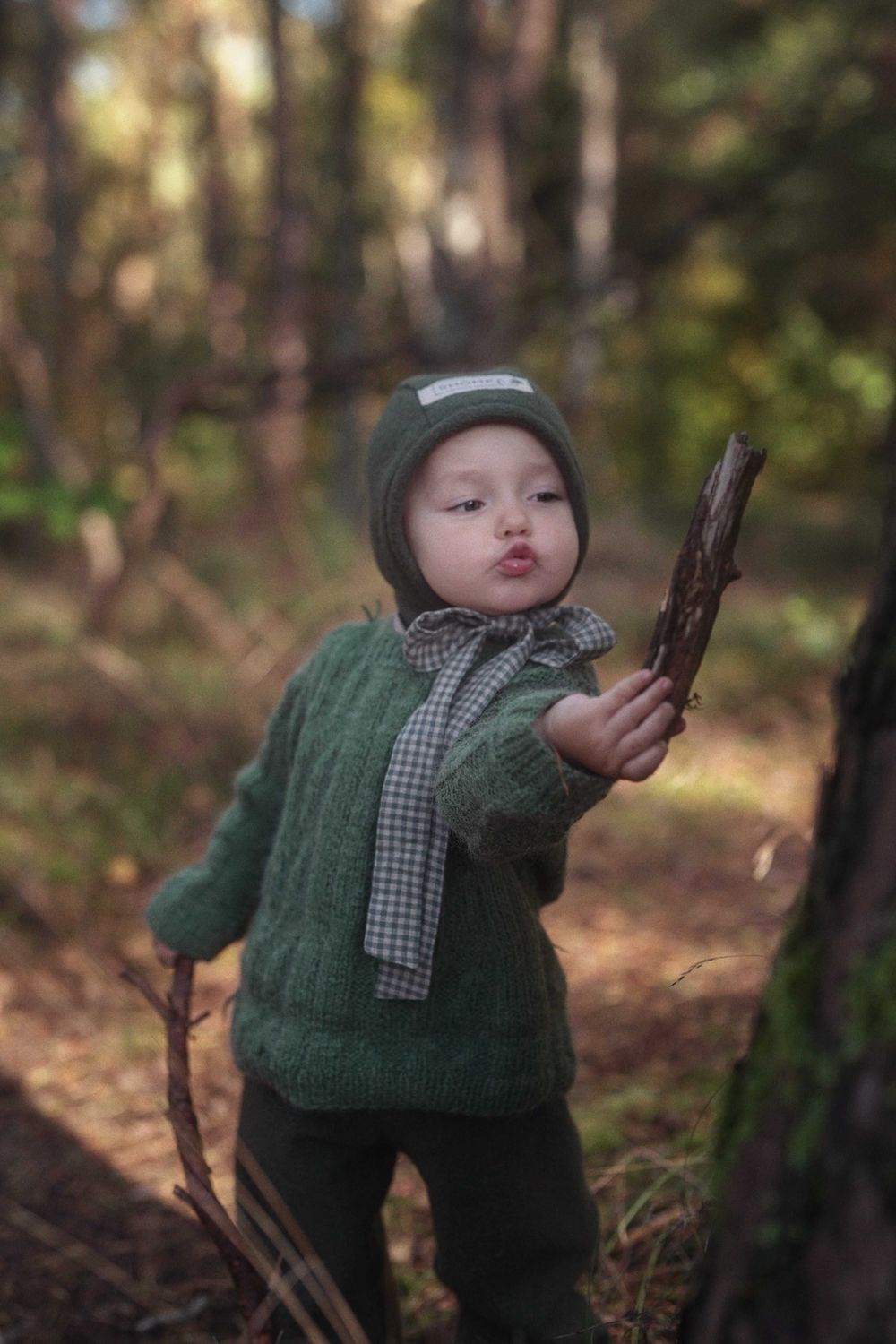 WOOL BONNET 'RIBBON'