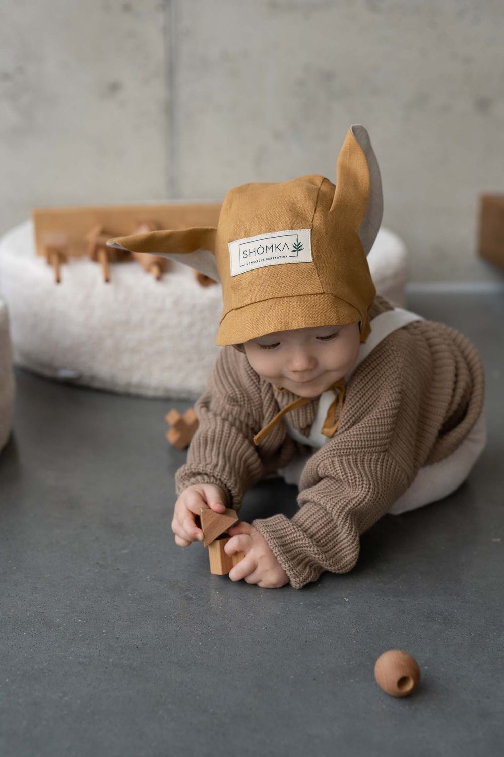 LINEN BONNET 'FOX'