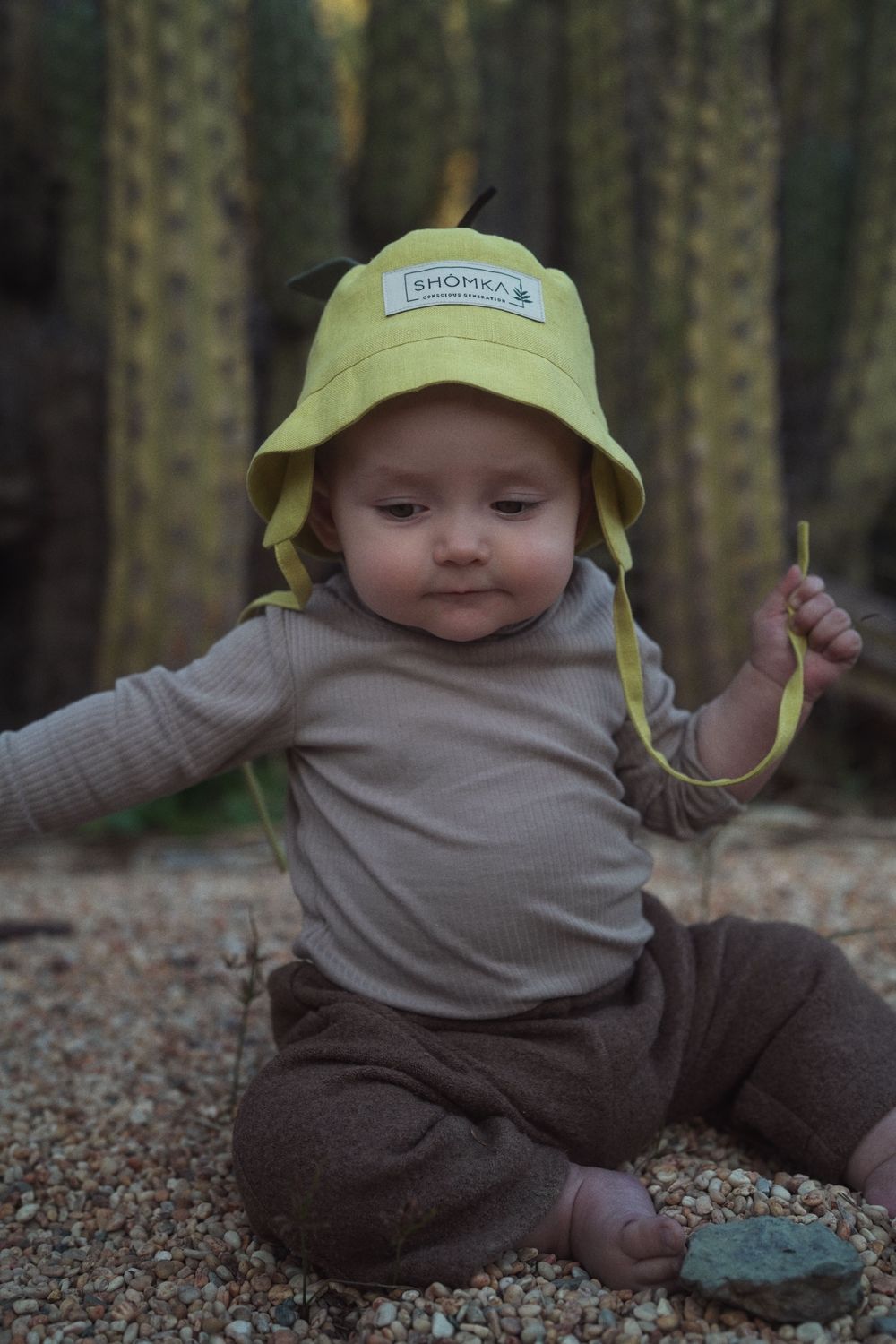 LINEN HAT 'LEMON'