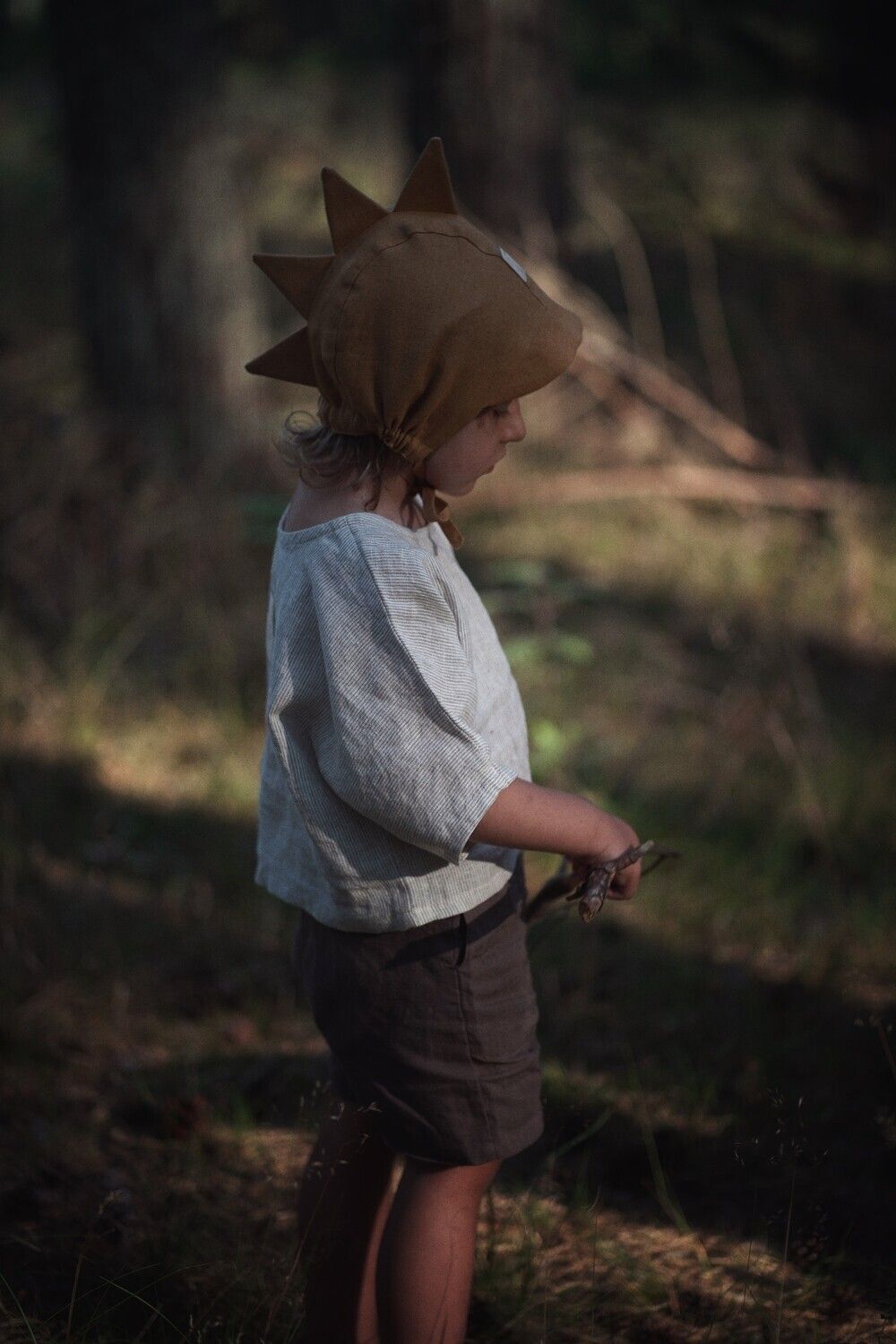LINEN BONNET 'IGUANA'