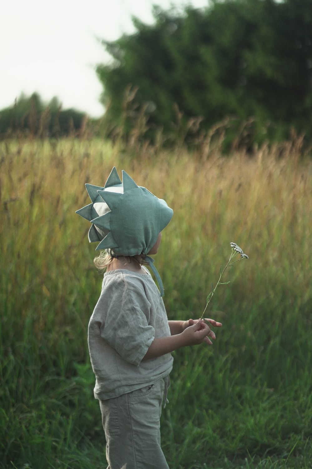 LINEN BONNET 'CROCODILE'