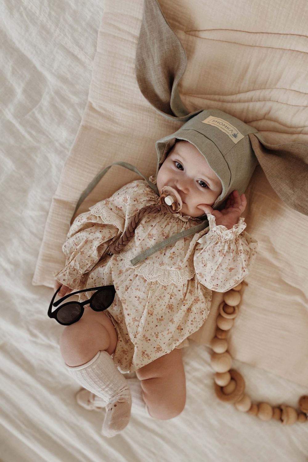 LINEN BONNET 'HARE'