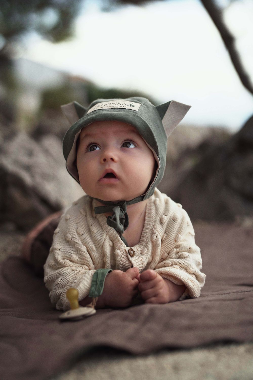 LINEN BONNET 'CAT'