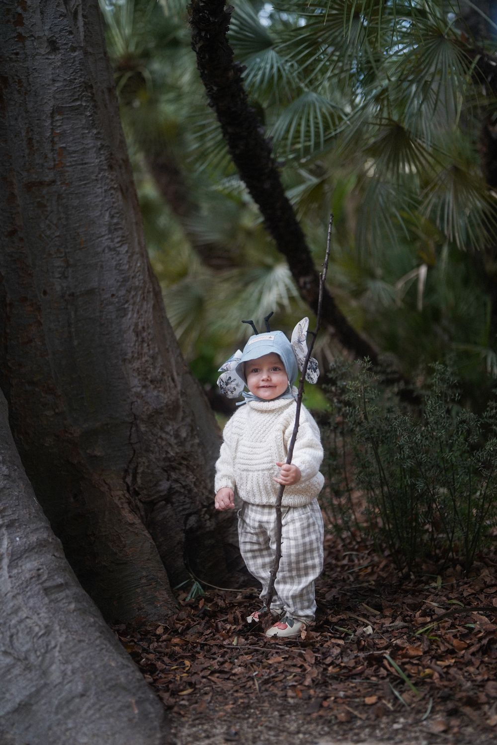 LINEN BONNET 'BUTTERFLY'