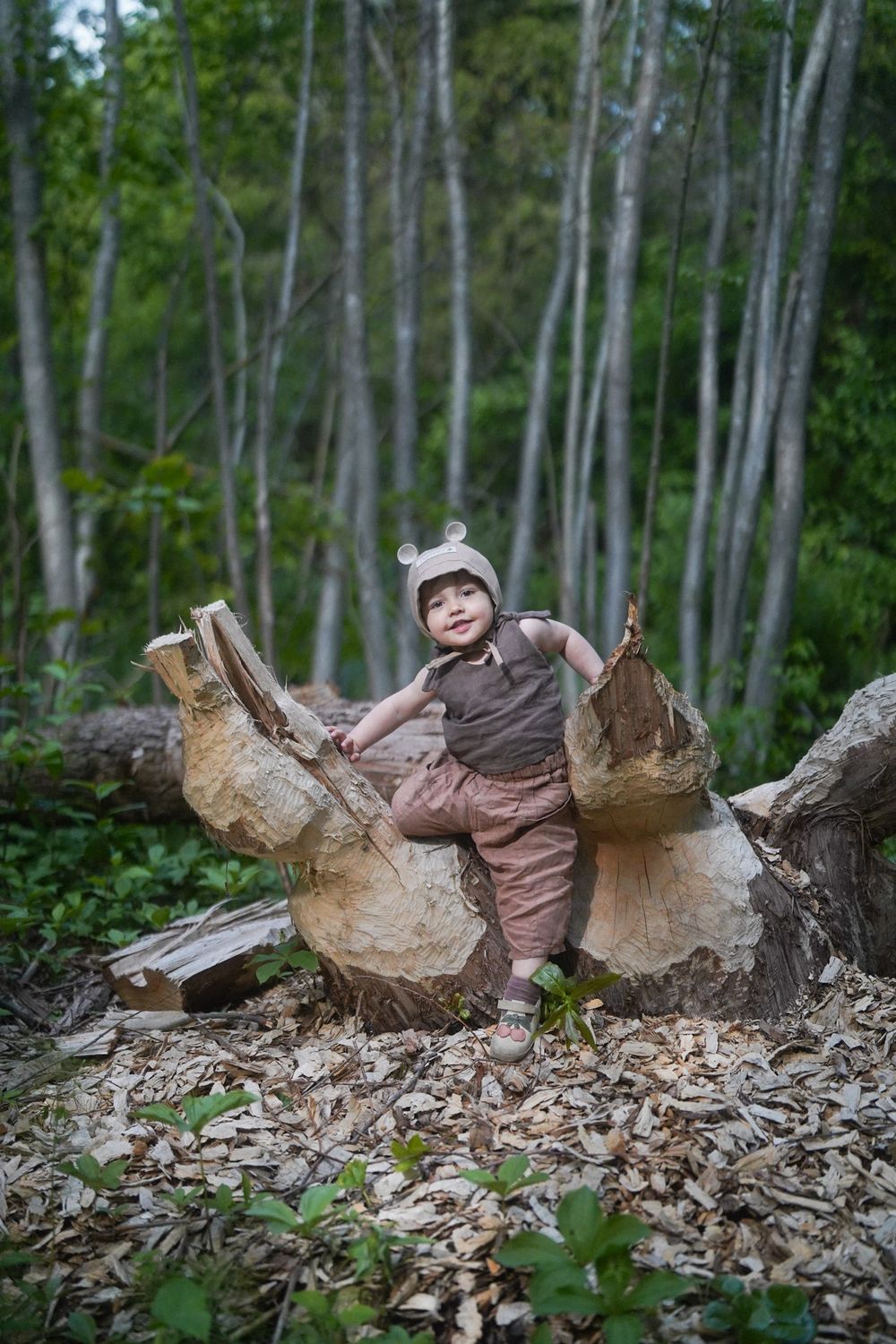 LINEN BONNET 'BEAVER'
