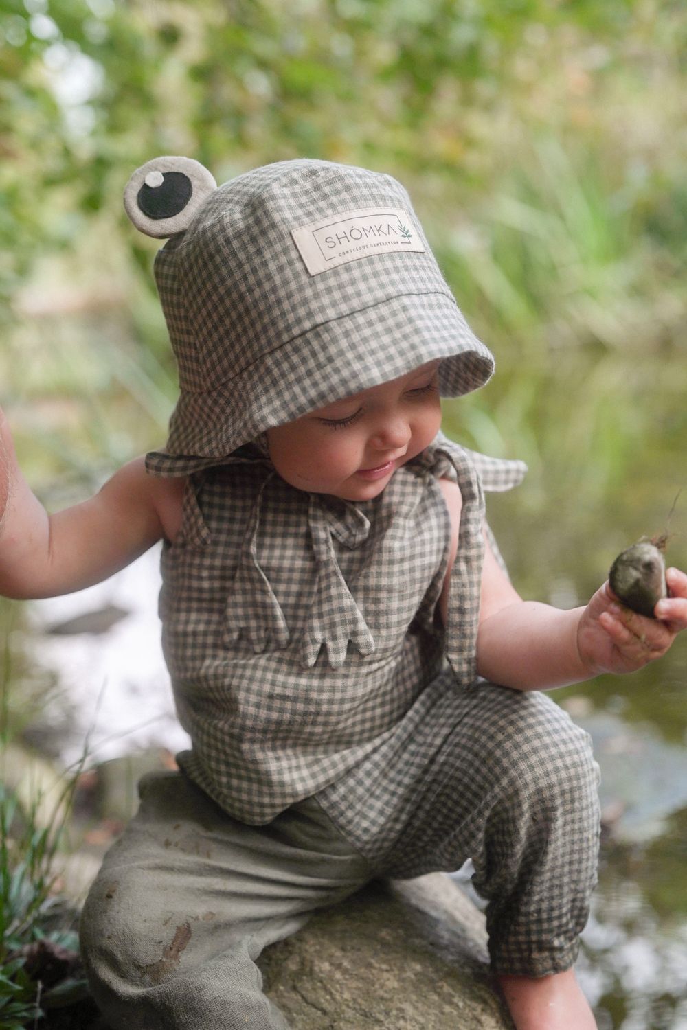 LINEN HAT 'FROG'
