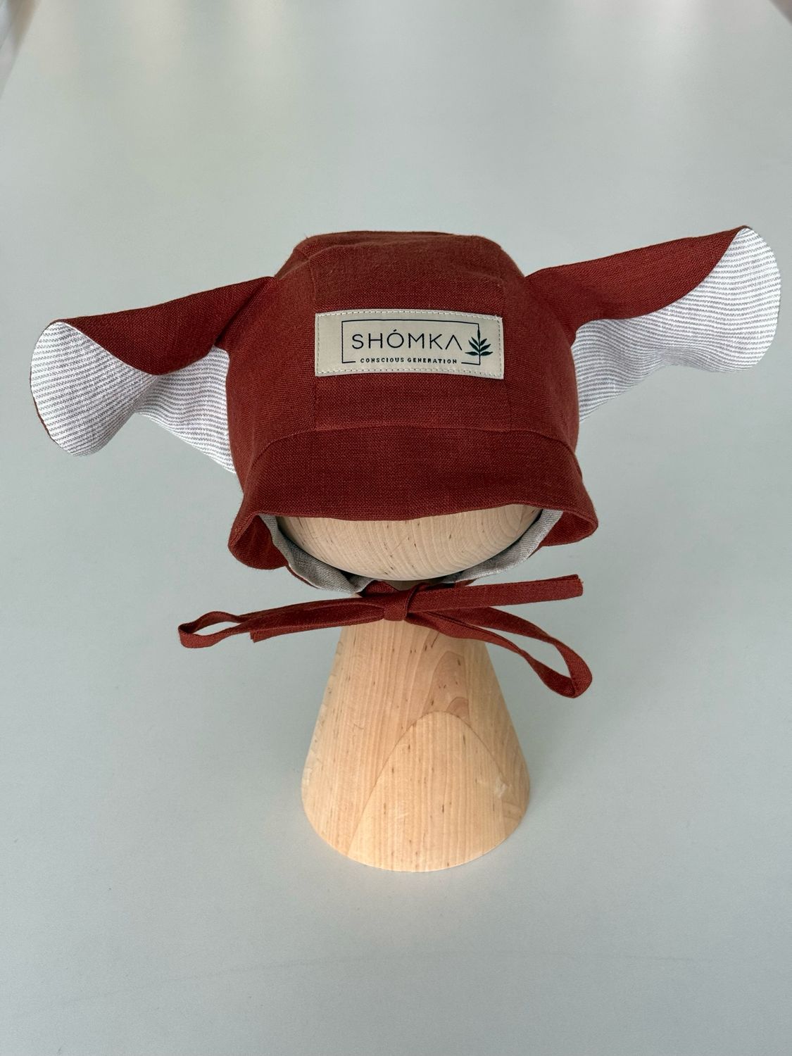CHESTNUT LINEN BONNET 'FOX'