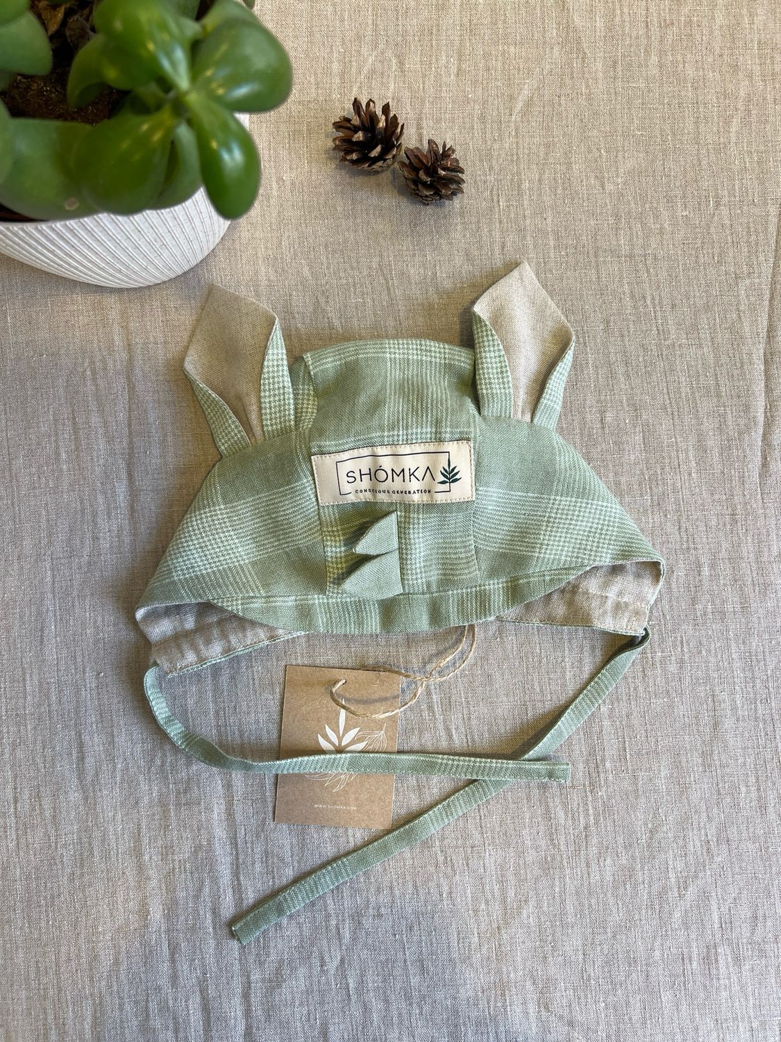 FIELDS LINEN BONNET 'RHINO'