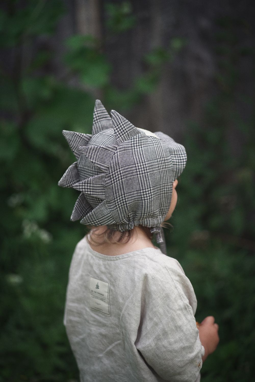 GLENCHECK LINEN BONNET 'CROCODILE'