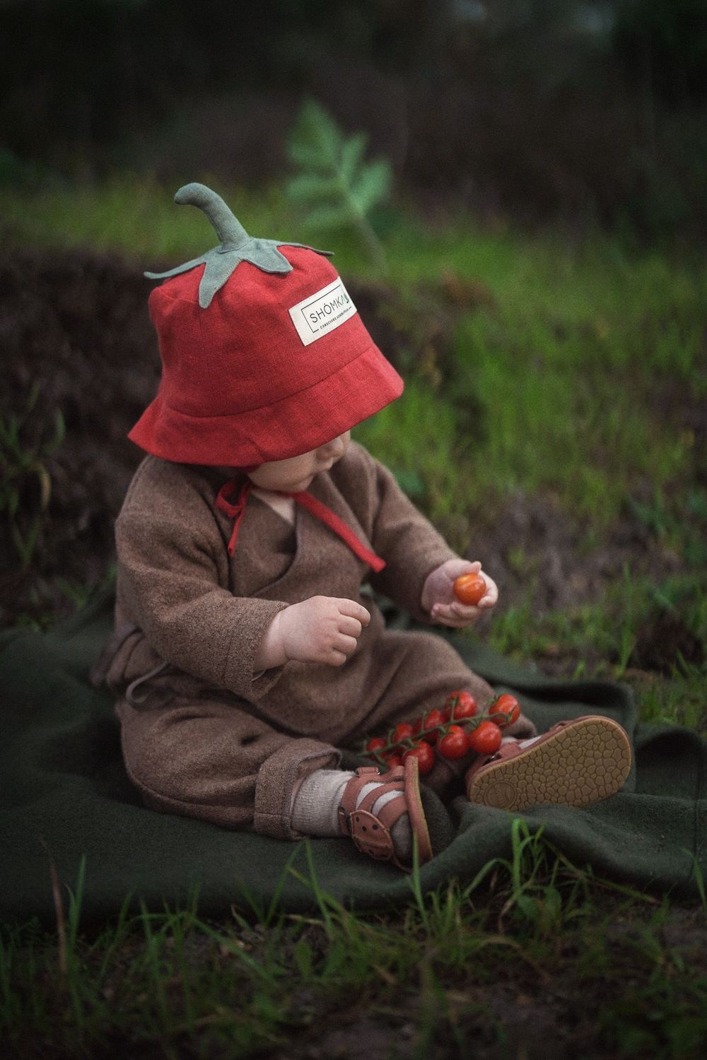 LINEN HAT 'TOMATO'