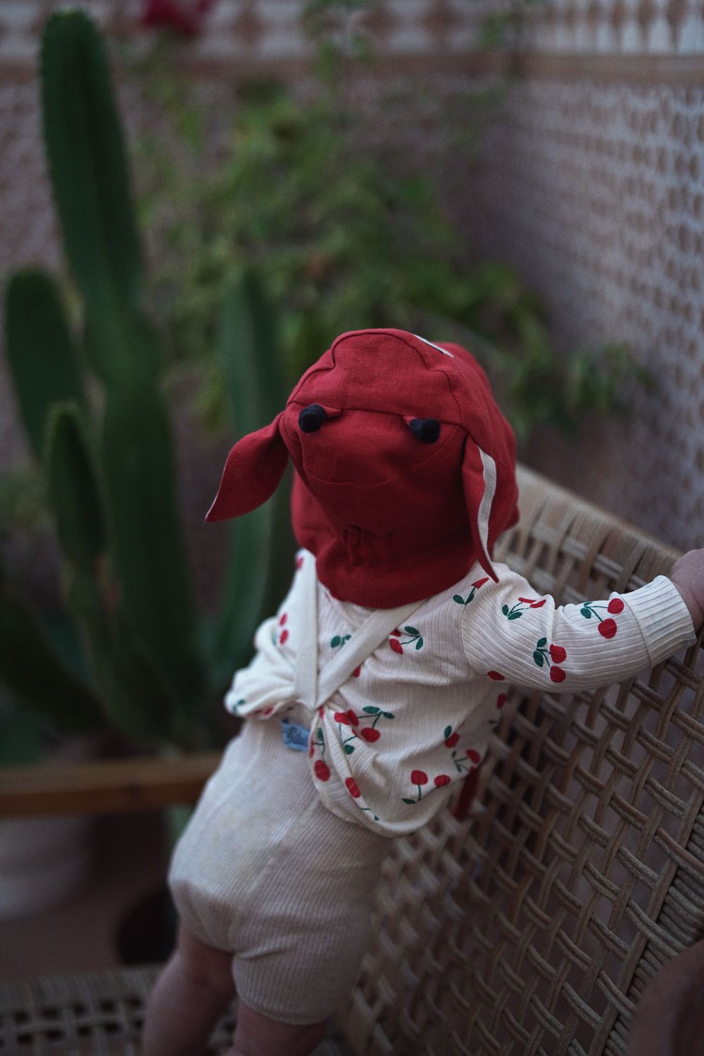 TOMATO LINEN HAT 'GIRAFFE'