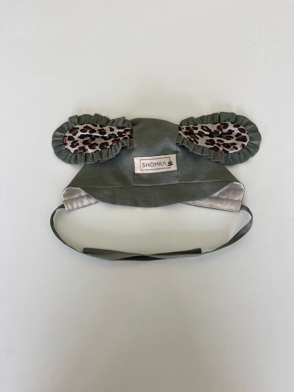 BASIL LINEN BONNET 'PUPPY'