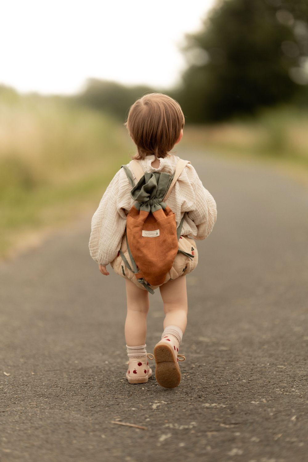 LINEN BACKPACK 'CARROT'