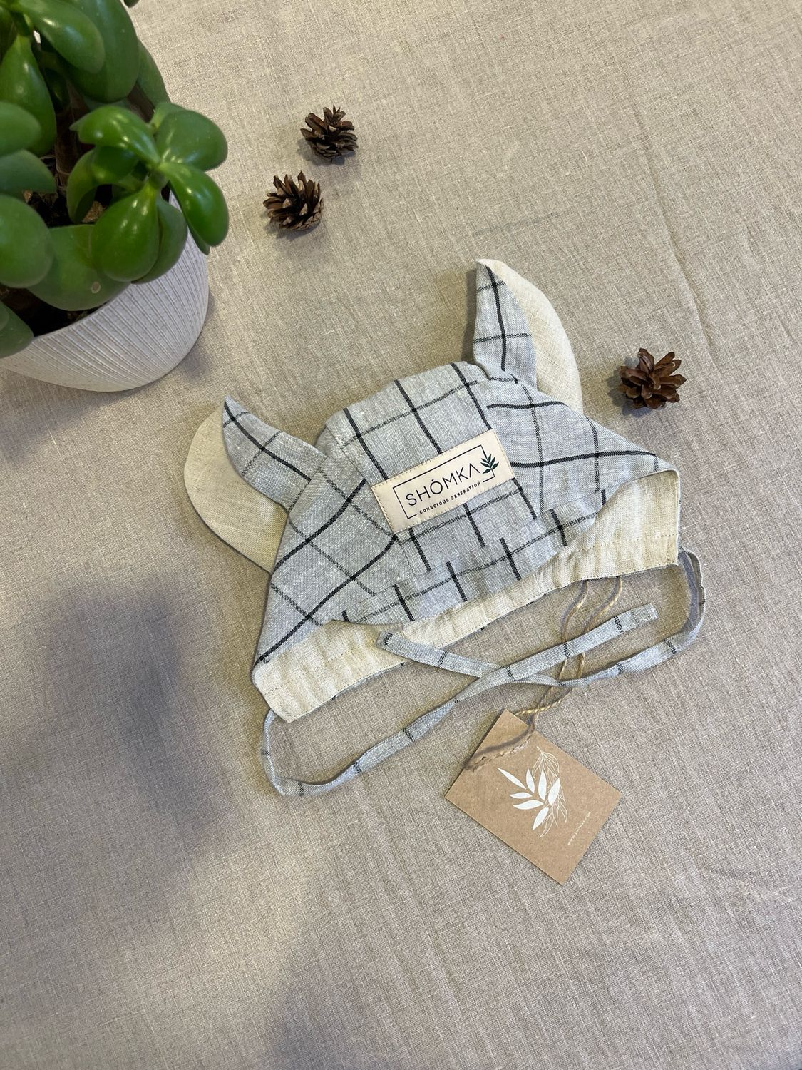 HONESTY LINEN BONNET 'FOX'