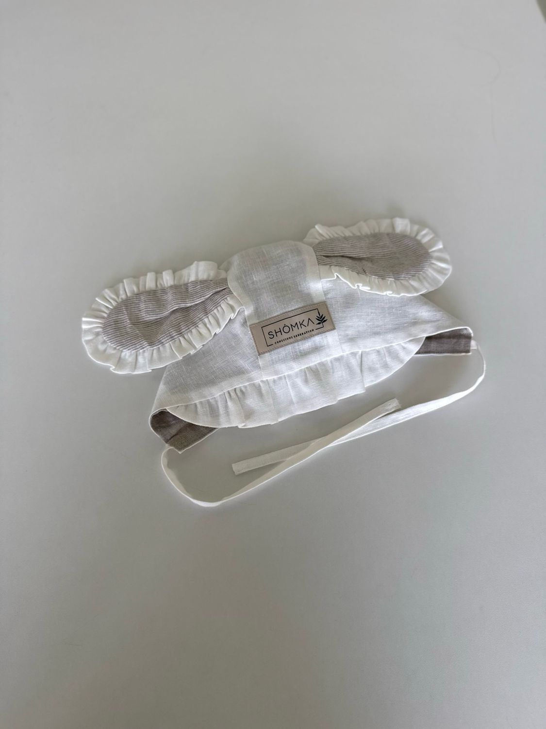 SNOW LINEN BONNET 'PUPPY'