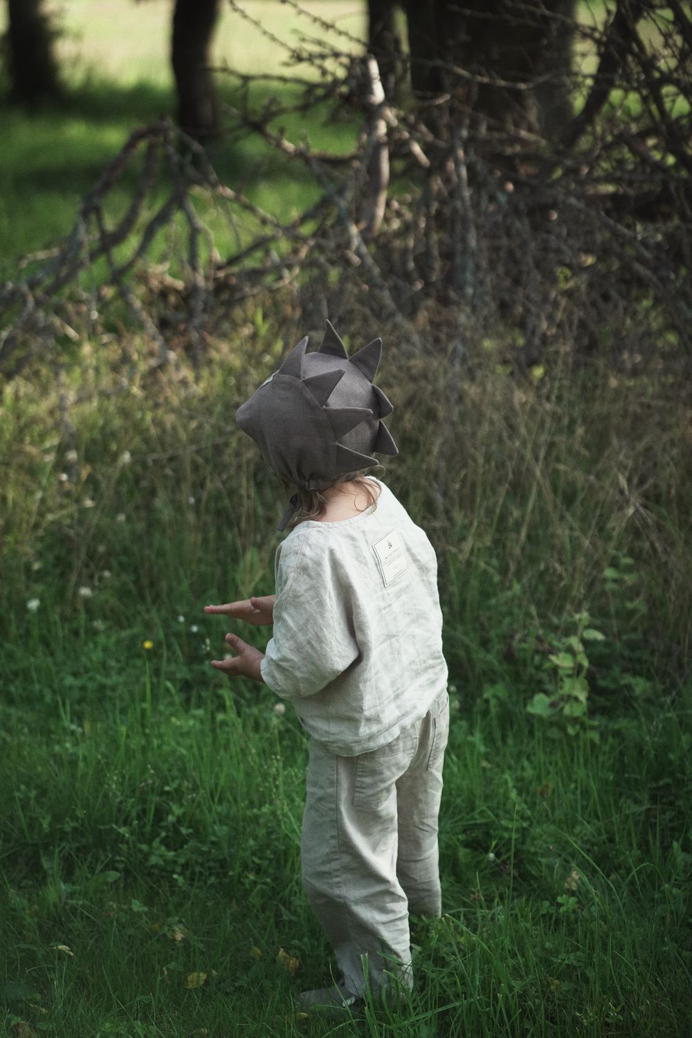 SOIL LINEN BONNET 'CROCODILE'