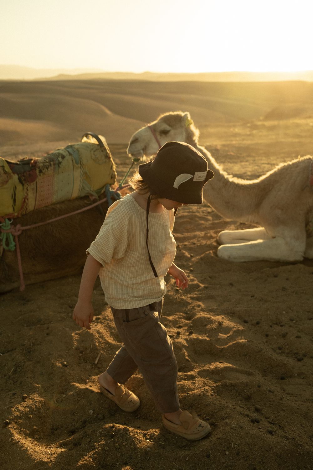 CHOCOLATE LINEN HAT 'CAMEL'