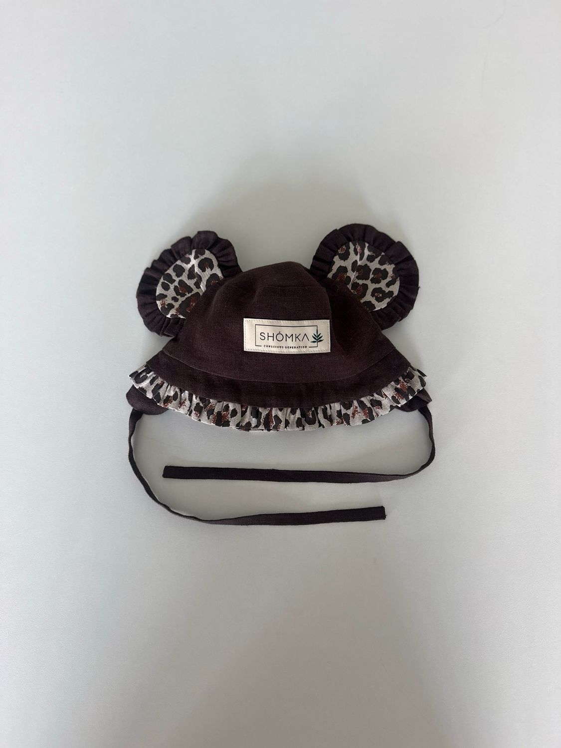 CHOCOLATE LINEN HAT 'KOALA'