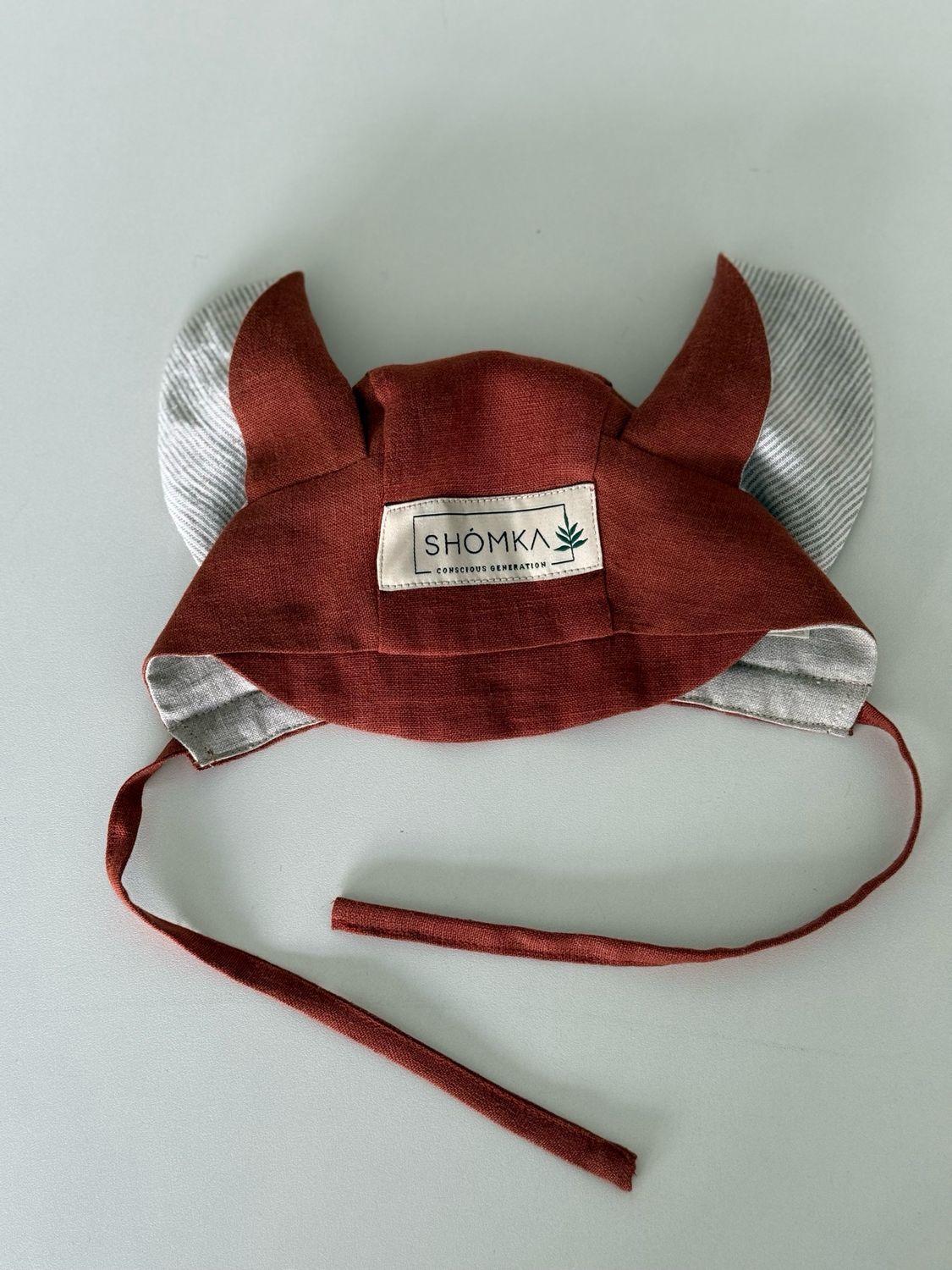 CHESTNUT LINEN BONNET 'FOX'