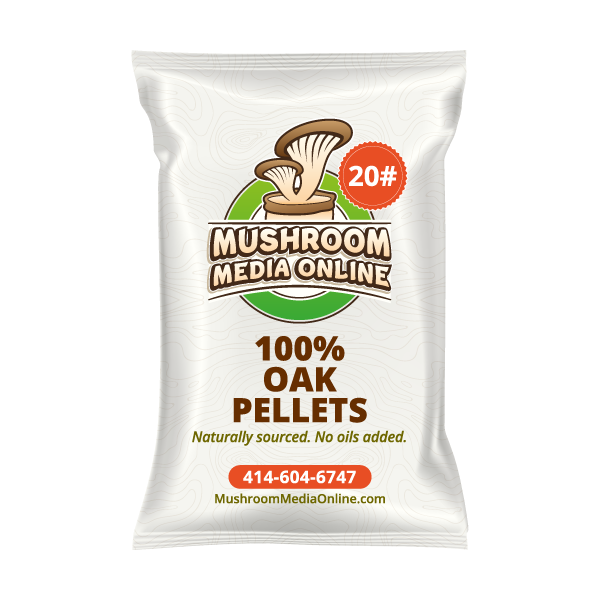 100% Oak Mushroom Pellets 120 Pounds | 6 x 20 Pound Bags Total
