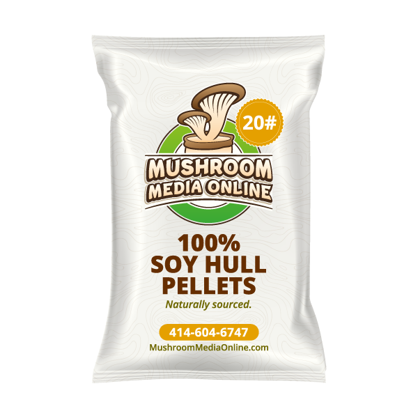 100% Soy Hull Mushroom Pellets 120 Pounds | 6 x 20 Pound Bags Total