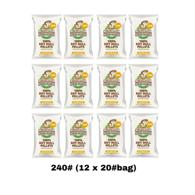 240# (12 x 20#bag) of 100% Soy Hull Mushroom Pellets - Free shipping 240# (12 x 20#bag) of 100% Soy Hull Mushroom Pellets - Free shipping